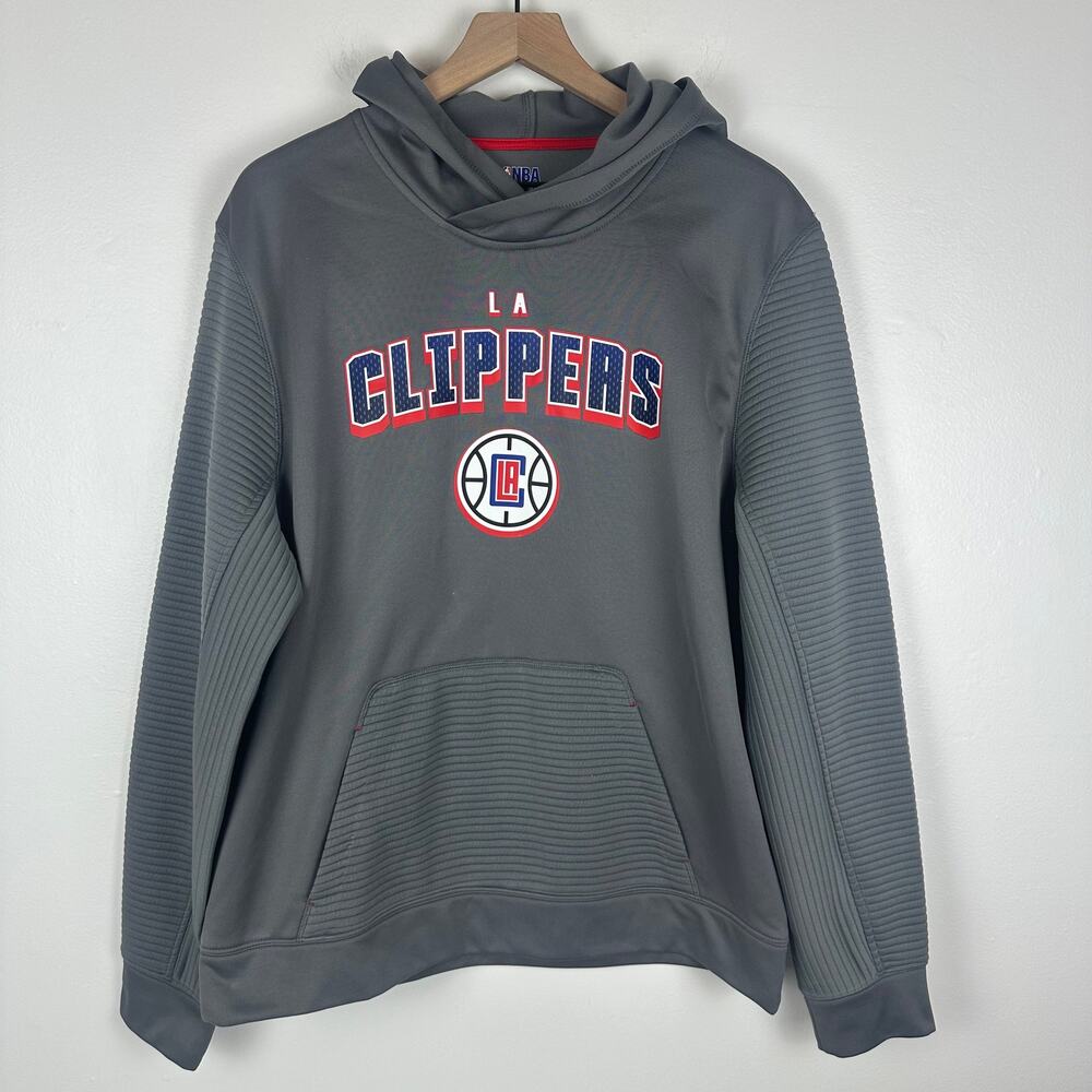 NBA Mens Los Angeles Clippers Basketball TX3 Warm Active Logo Grey Hoodie Large